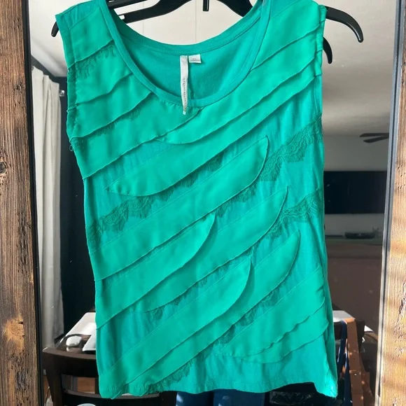 LC Lauren Conrad Teal Layered Tank Top - Picture 1 of 5